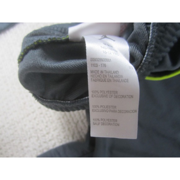 Jordan Sweatpants Youth Boys Medium Gray Yellow Jumpman Logo‎ Pants Athletic - Picture 5 of 10